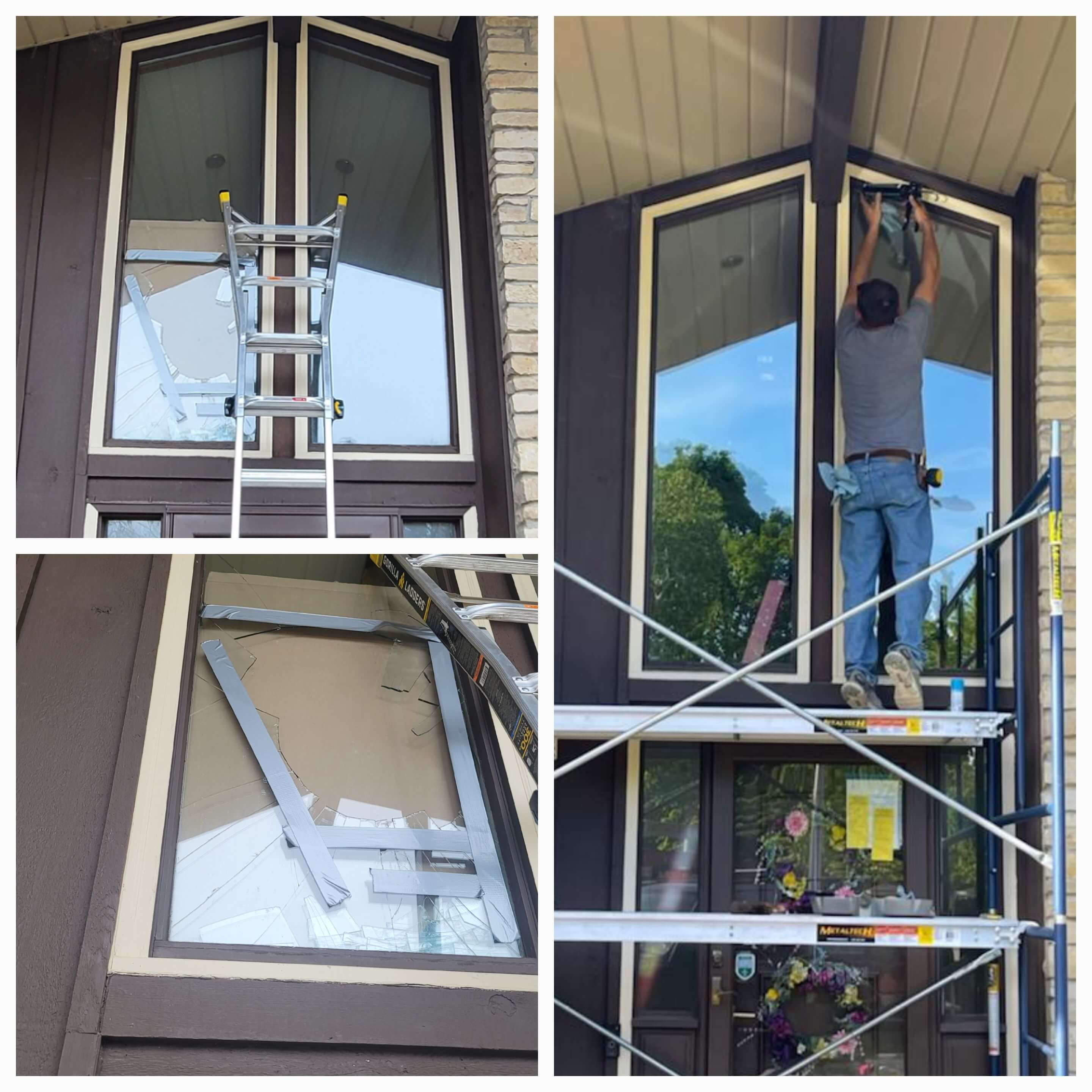 3 views of a resedential window replacement.